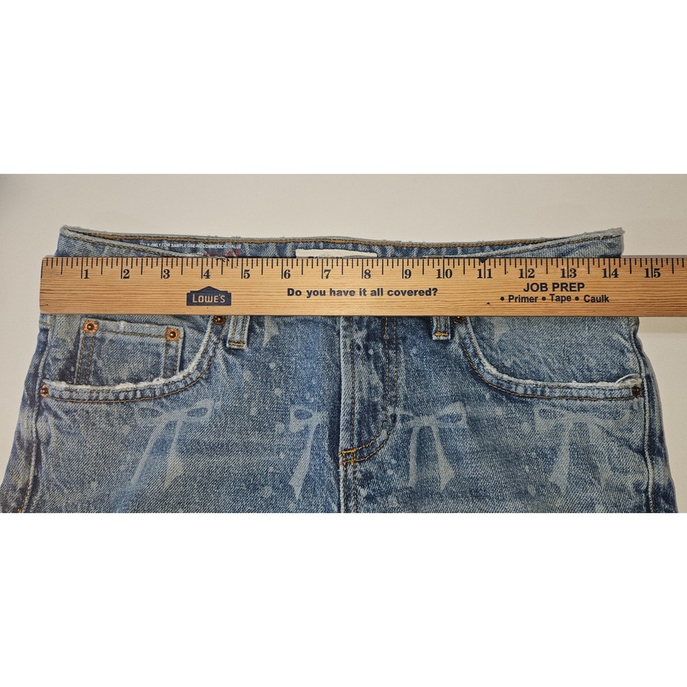 Baykan Denim Sample Ribbon Jeans 1 of a Kind Bow Pattern Coquette Y2K Balletcore - Picture 6 of 10
